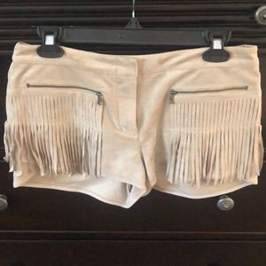 BCBG Suede leather shorts